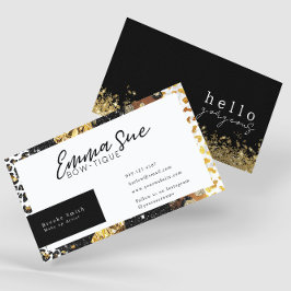 チータヒョウ印刷こんにちはゴージャスエレガント 名刺