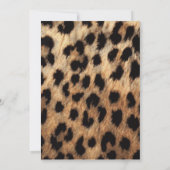 チータヒョウ印刷金ゴールドボウグラム招待状 招待状 (裏面)