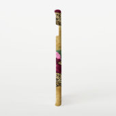 チータヒョウ赤バラフローラ花模様 SAMSUNG GALAXYケース (右側)