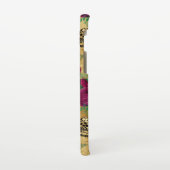 チータヒョウ赤バラフローラ花模様 SAMSUNG GALAXYケース (左側)