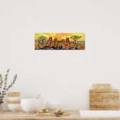 チータファミリーキュブアフリカセレンティ日の出ポスター ポスター (キッチン)