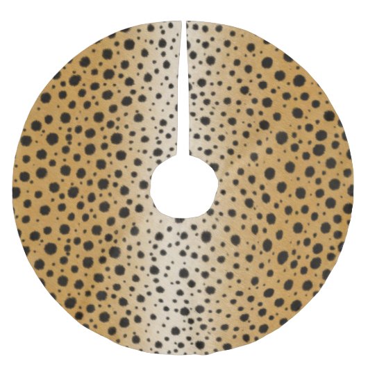 チータファーリアリスティックエキゾチックアニマルプリント贅沢 ブラッシュドポリエステルツリースカート (正面)