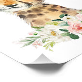 チータフ,サファリ,ピンクの花,女の子子供部屋 フォトプリント (角)