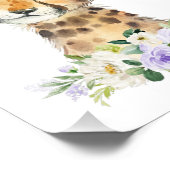 チータフ、サファリ、紫色の花男女兼用、 フォトプリント            (角)