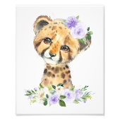 チータフ、サファリ、紫色の花男女兼用、 フォトプリント            (正面)