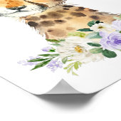 チータフ、サファリ、紫色の花男女兼用、 ポスター (角)