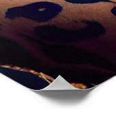 チータブルーフェザーモホークワイルドコアレインボーパンク ポスター (角)