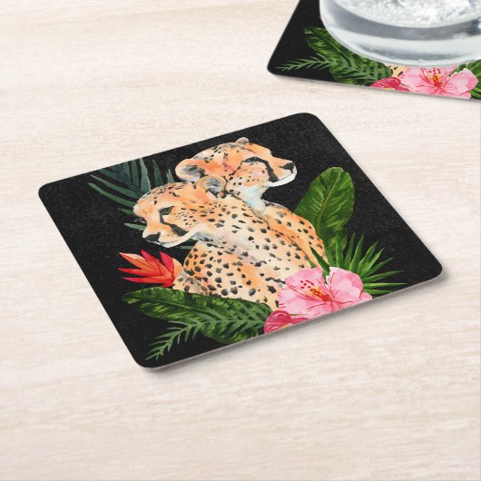 チータブーケ スクエアペーパーコースター (アングル)