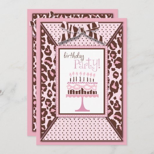 チータプリントとお誕生日ケーキ (正面/裏面)