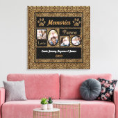 チータプリントコラージュの思い出し4枚 キャンバスプリント (インサイチュ (リビング))