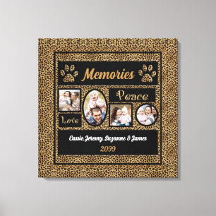 チータプリントコラージュの思い出し4枚 キャンバスプリント