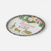 チータプリントサファリグリッターツーワイルド誕生日  ペーパープレート (アングル)