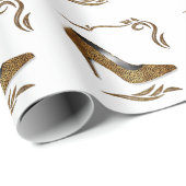 チータプリントスティレット踵シュー ラッピングペーパー (ロールコーナー)