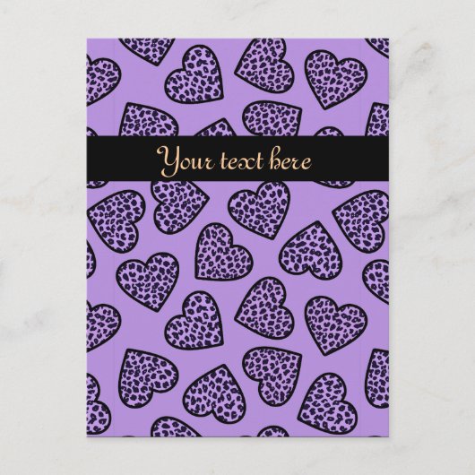 チータプリントハート葉書 ポストカード (正面)