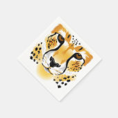 チータヘッドクローズアップイラストレーション スタンダードカクテルナプキン (角)