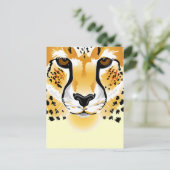 チータヘッドクローズアップイラストレーション ポストカード (スタンド正面)