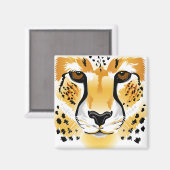 チータヘッドクローズアップイラストレーション マグネット (正面/裏面)