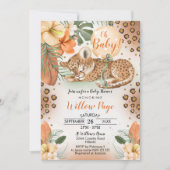 チータベビーシャワー招待状サファリベビー 招待状 (正面)