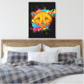 チータホームデコールウォールアートプリント キャンバスプリント (インサイチュ (寝室))