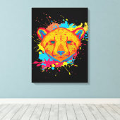 チータホームデコールウォールアートプリント キャンバスプリント (インサイチュ (ウッドフロア))