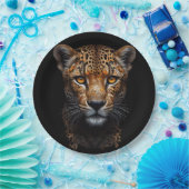 チータポートレートオンブラック ペーパープレート (パーティー)