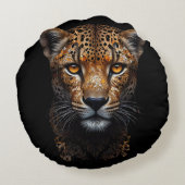 チータポートレートオンブラック ラウンドクッション (裏面)