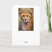 チータポートレートハッピーバースデー名 カード (裏面)