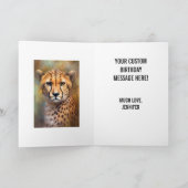 チータポートレートハッピーバースデー名 カード (内部)