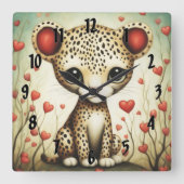 チータラブ1 スクエア壁時計 (正面)