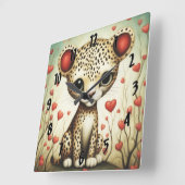 チータラブ1 スクエア壁時計 (傾斜)