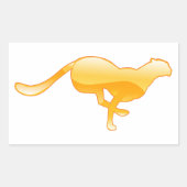 チータランニングー 長方形シール (正面)