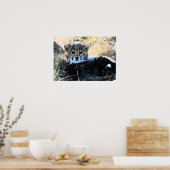 チーターかわいいキャンバスの印刷 ポスター (キッチン)