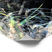 チーターかわいいキャンバスの印刷 ポスター (角)