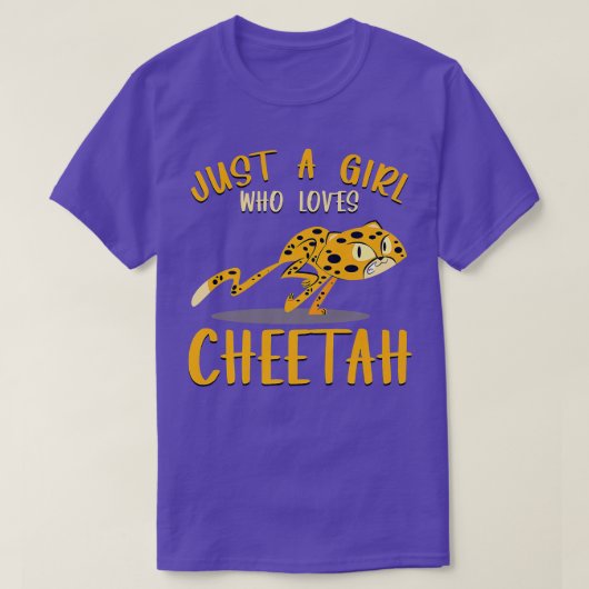 チーターが一番好きな女の子 Tシャツ (デザイン正面)