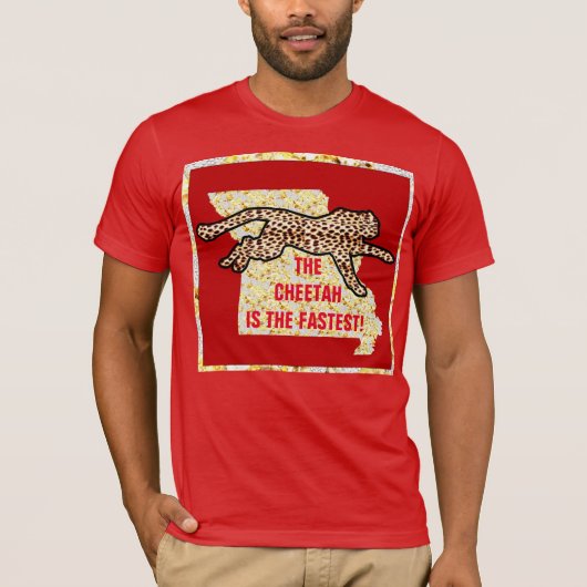 チーターが一番速い! Tシャツ (正面)