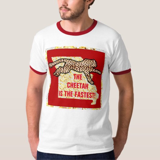 チーターが一番速い! Tシャツ (正面)