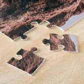 チーターが岩に座って大きな猫野生動物 ジグソーパズル (側面)