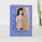 チーターとガールアートの共感サポート カード (裏面)