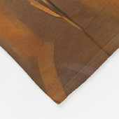 チーターとサンセットアフリカンサバンナ フリースブランケット (角)