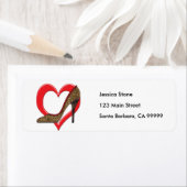 チーターとスタッズヒール付きポンプ ラベル (インサイチュ)