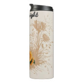 チーターとヒマワリの水色 タンブラー (回転右)