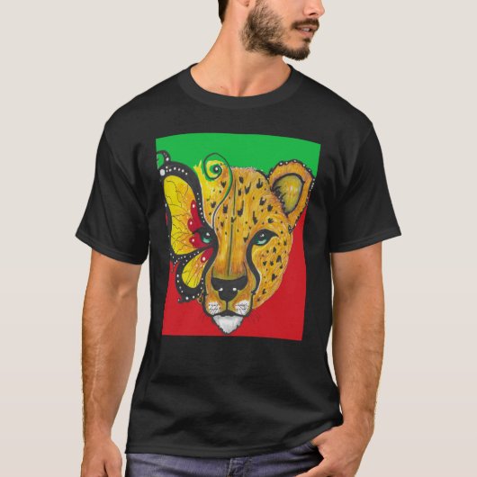 チーターと蝶は進化するD Tシャツ (正面)