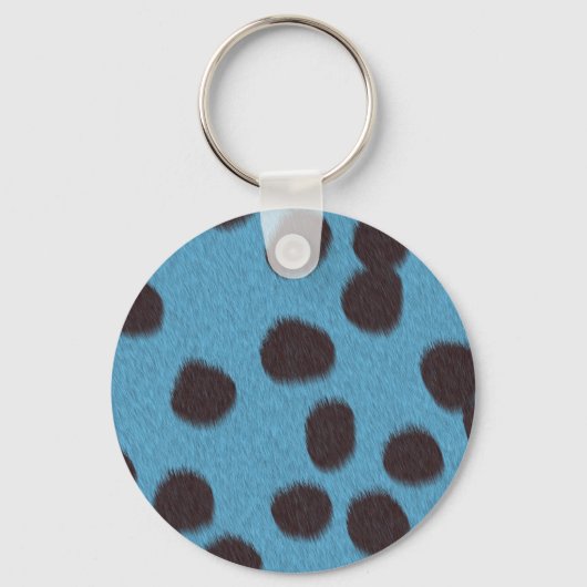 チーターのファーテクスチャプリント キーホルダー (正面)