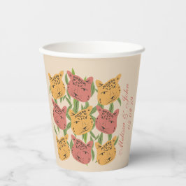チーターのブライズシャワー ジャングルの植物 紙コップ
