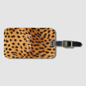 チーターの動物の毛皮 ラゲッジタグ (正面横)