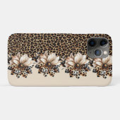 チーターの動物柄と花々 Case-Mate iPhoneケース (裏面(横))