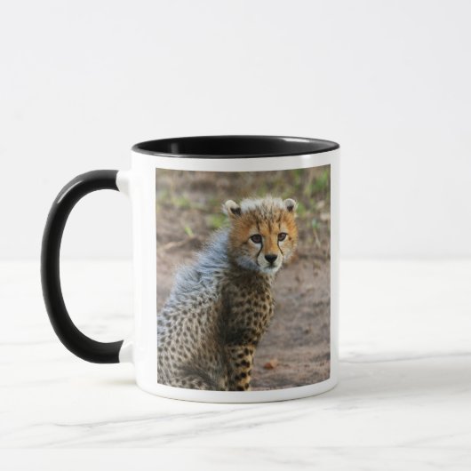 チーターの子（Acinonyx Jubatus） マグカップ (左)