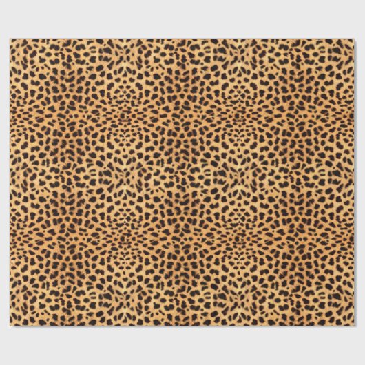 チーターの斑点 パターン ゴールド ブラック ID1155 ラッピングペーパー (フラット)