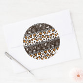 チーターの皮膚パターンを持つアフリカのプリント ラウンドシール (封筒)