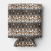 チーターの皮膚パターンを持つアフリカのプリント 缶クーラー (正面)